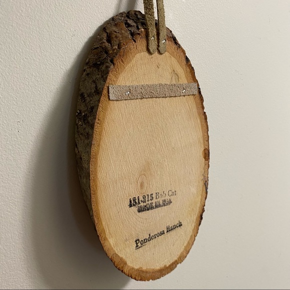 * LAST CHANCE* Ponderosa Ranch Bob Cat Log Slice Wall Art - Picture 4 of 6